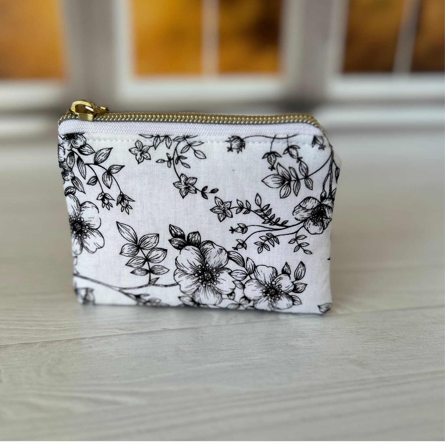 Mini Coin Pouches - Black Floral