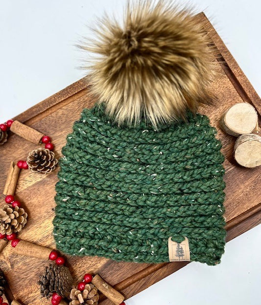 Thick Hunter Green PNG Beanie