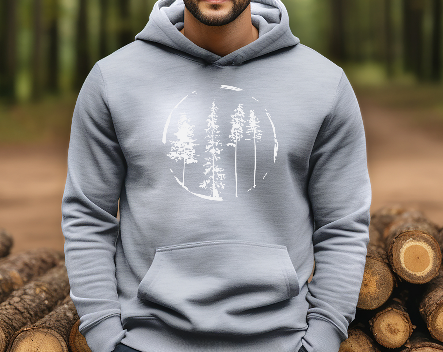 Circle of Trees Hoodie - Embrace Nature's Harmony