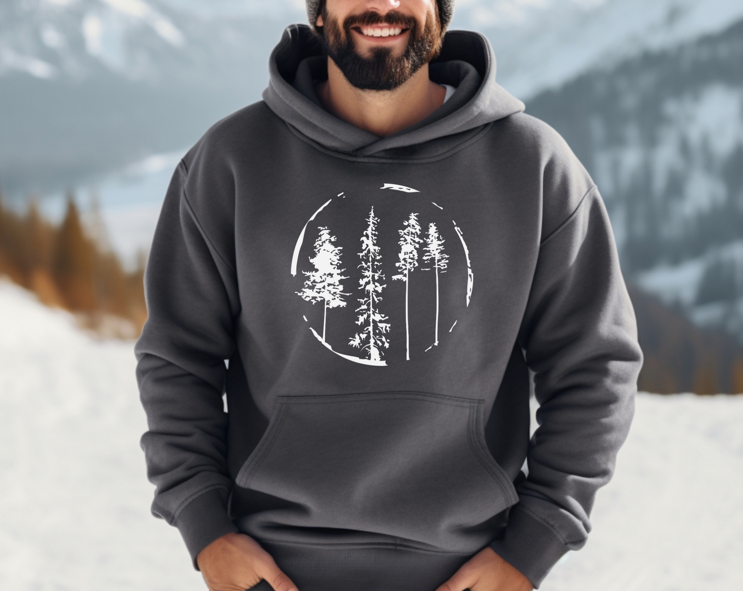 Circle of Trees Hoodie - Embrace Nature's Harmony