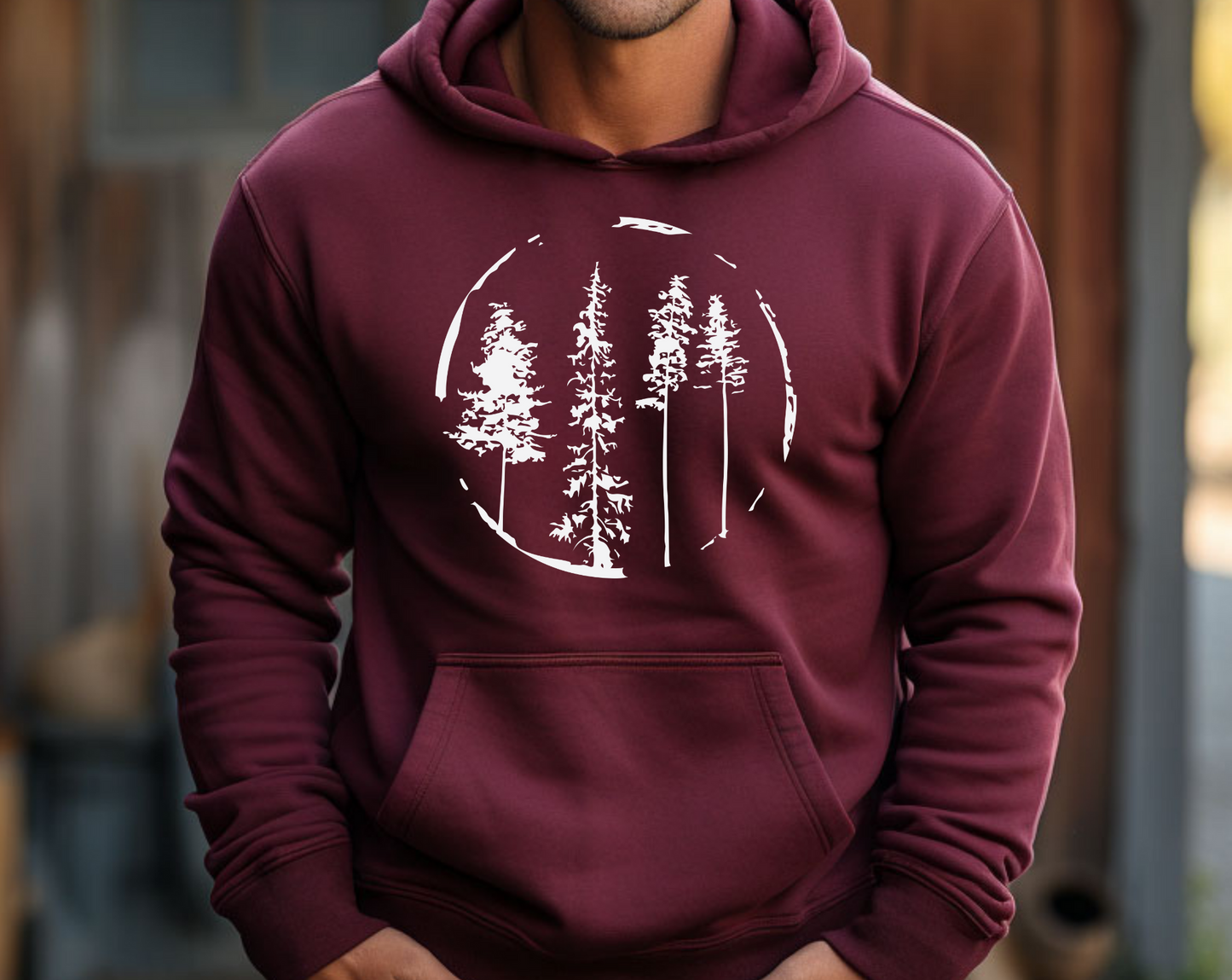 Circle of Trees Hoodie - Embrace Nature's Harmony