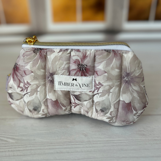 Quilted Glasses Cases - Purple Floral