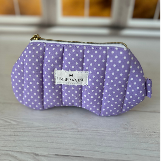 Quilted Glasses Cases - Purple Dots
