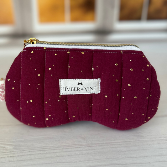 Quilted Glasses Cases - Cabernet